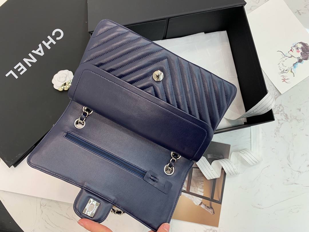 Chanle Classic Flap Bag With Chevron Quilting-lambskin Leather