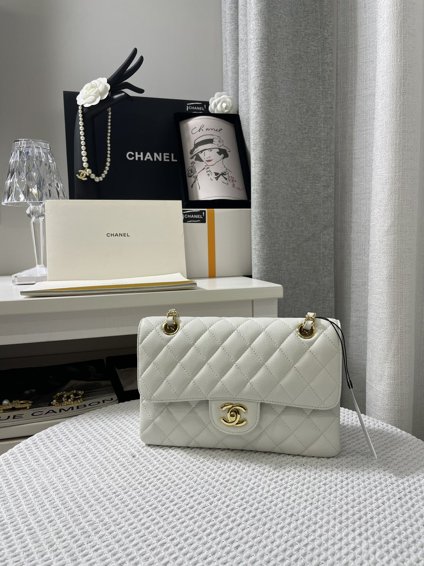 Chanle Small Classic Handbag Gold Hardware