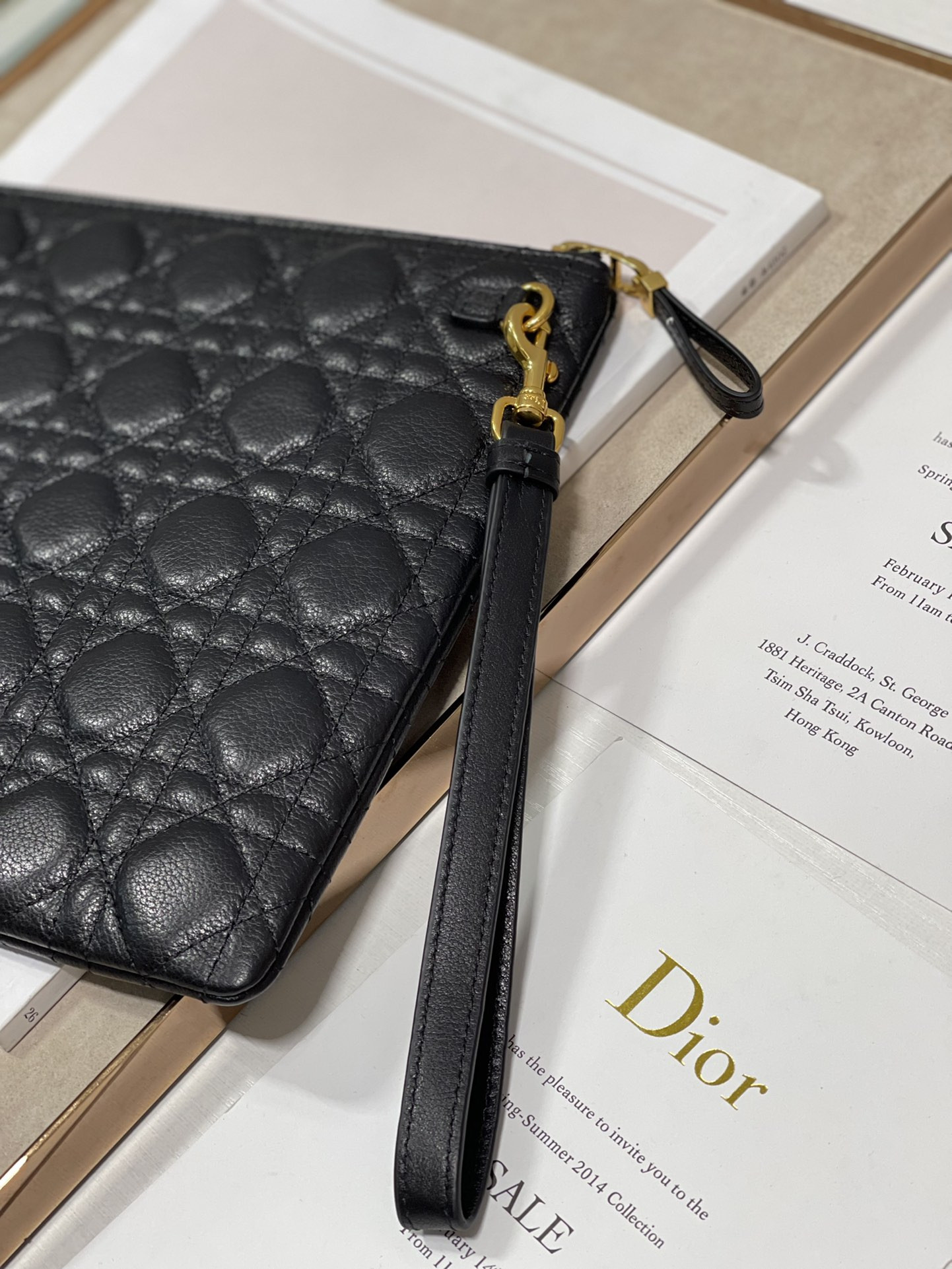 Large Dior Caro Daily Pouch