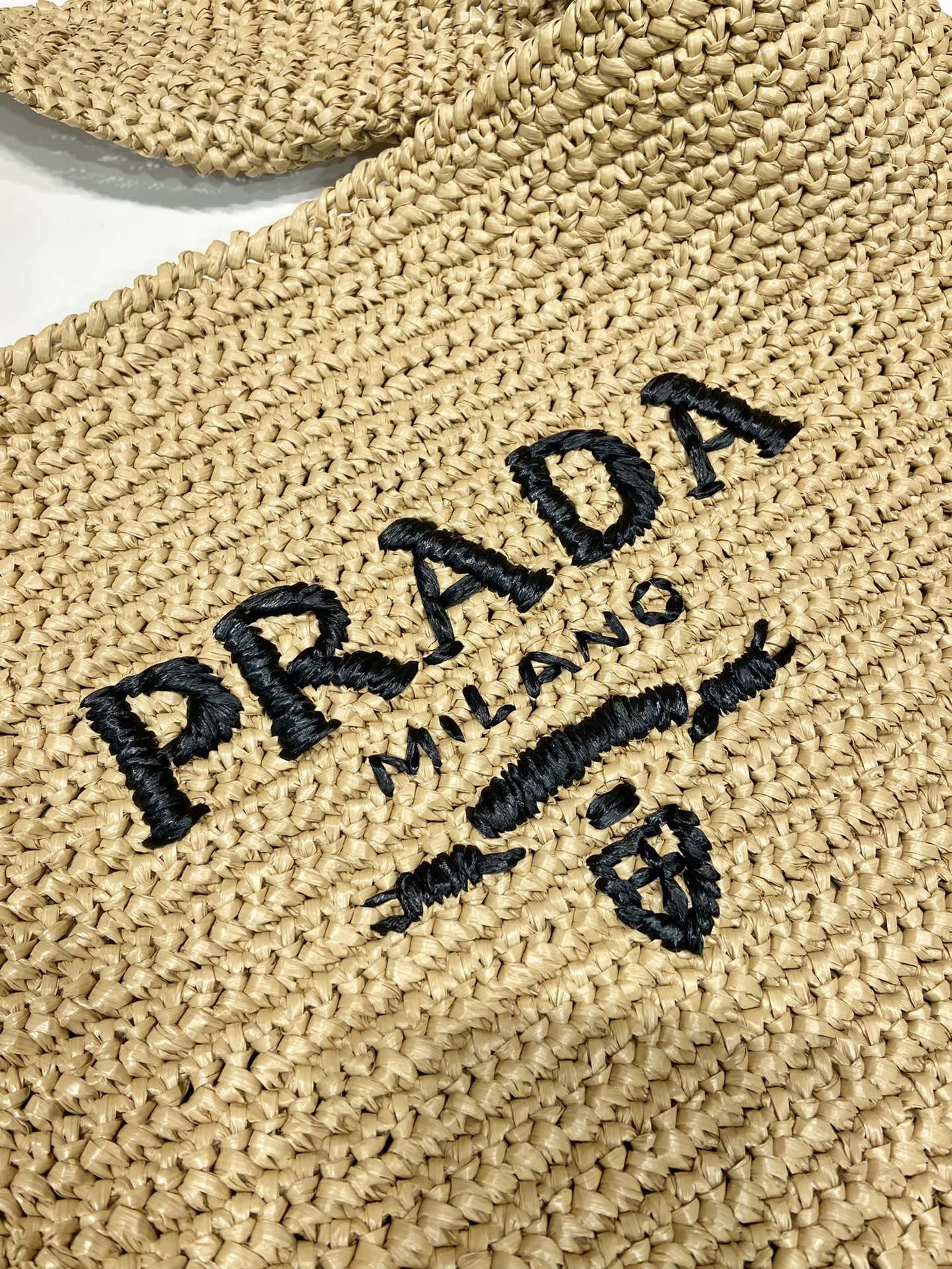 Prada Raffia Tote Bag