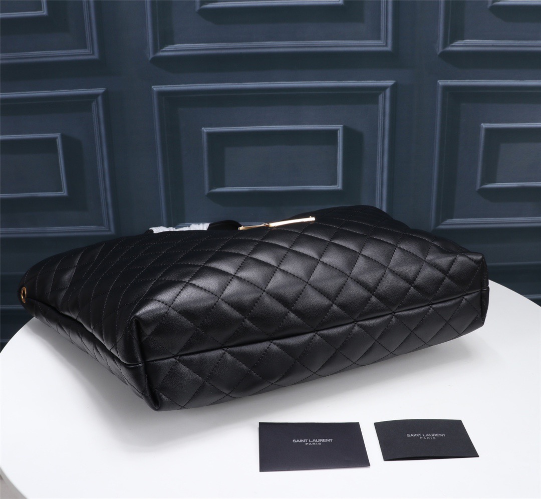 Saint La**ent Black Quilted Lambskin 69865 47*61*8cm