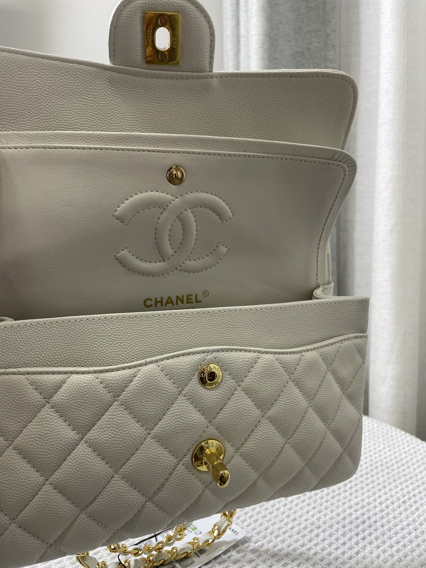 Chanle Small Classic Handbag Gold Hardware