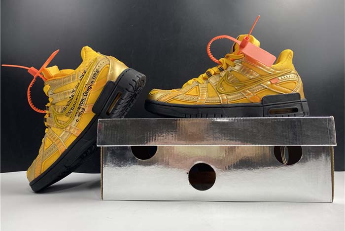 OFF-WHITE x Nike Air Rubber Dunk “University Gold” Black and Yellow CU6015-100