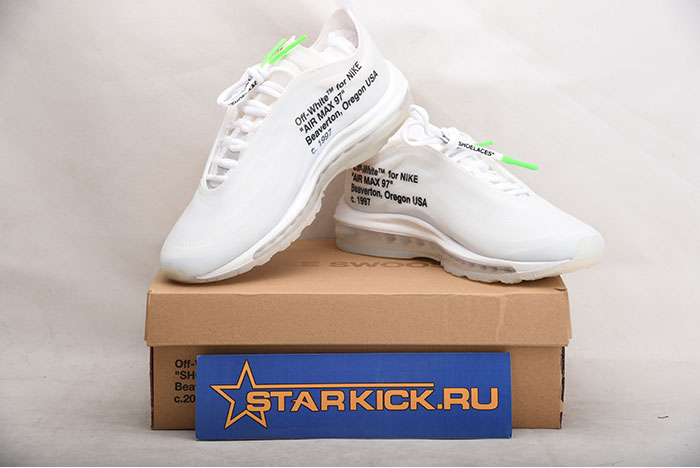 Off White X Air Max 97 The Ten White Cone Ice Blue AJ4585-100