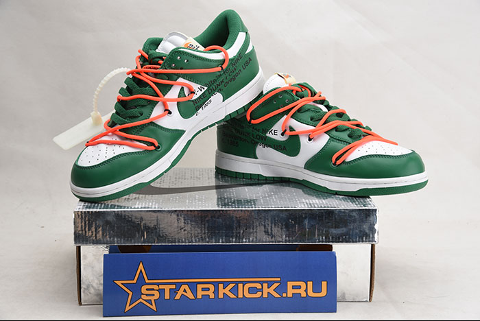 OFF-WHITE NIKE DUNK LOW PINE GREEN CT0856-100