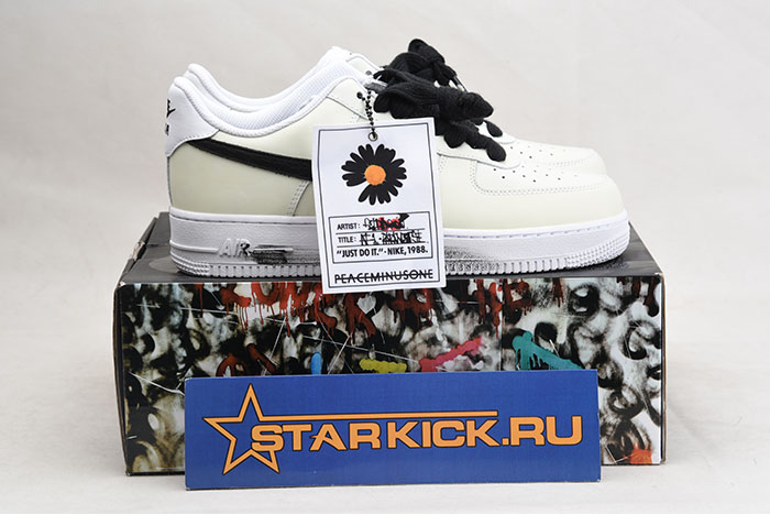 PEACEMINUSONE x Nike Air Force 1 Para Noise 2 0 White Black DD3223 100