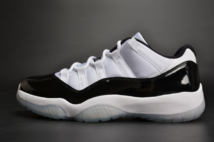 AIR JORDAN 11 RETRO LOW ''CONCORD'' BLACK/ WHITE  mens 528895-153
