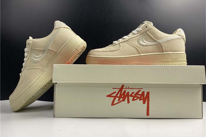 Stussy x Nike Air Force 1 Low “Fossil Stone” CZ9084-200