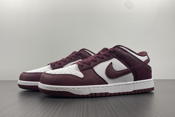 New Nike Dunk Low “Bordeaux” White/Bordeaux  DD1503-108