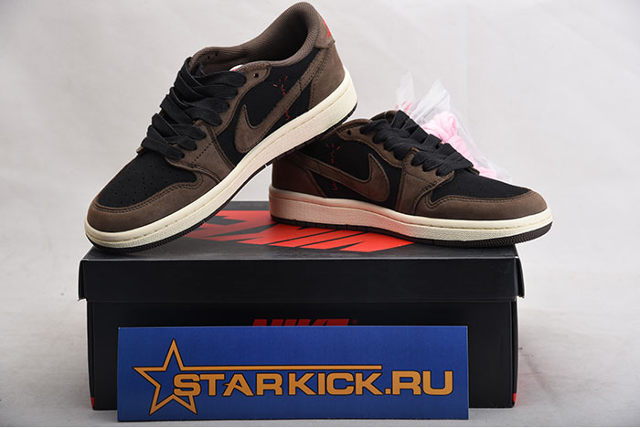 TRAVIS SCOTT AIR JORDAN 1 LOW DARK MOCHA CQ4277-001