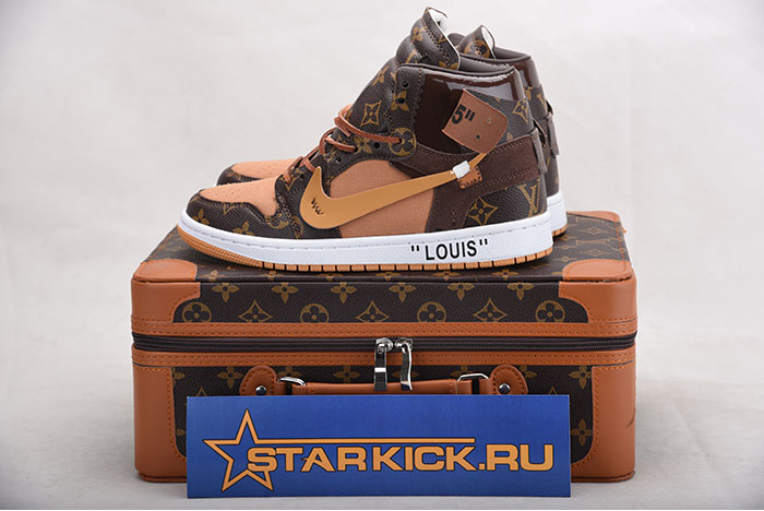 Louis Vuitton x Off-White x Air Jordan 1 Customs MENS AQ0818-158