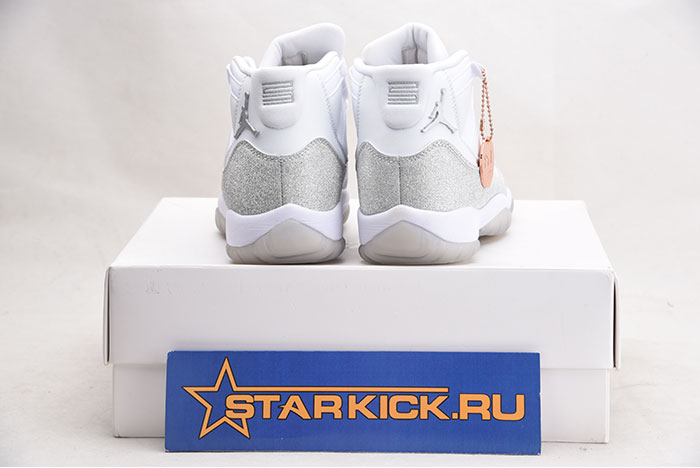 JORDAN 11 RETRO WHITE METALLIC SILVER - AR0715-100