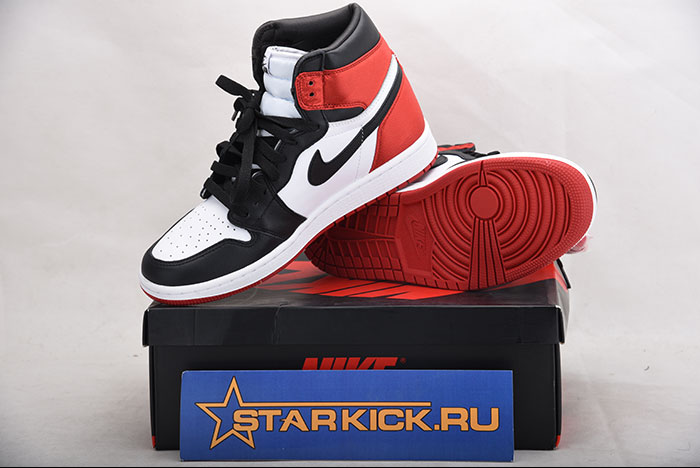 JORDAN 1 RETRO HIGH SATIN BLACK TOE - CD0461-016