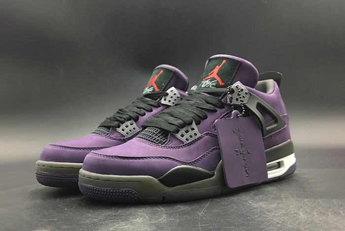 AIR JORDAN 4 RETRO PURPLE DYNASTY/VAR RED-BLACK