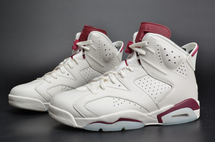 Air Jordan 6 Retro "Maroon" white 384664-116