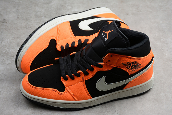 Air Jordan 1 Mid Black Orange 554724-062
