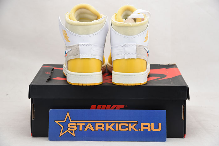 2019 AIR JORDAN 1 X OFF-WHITE NRG WHITE/DARK POWDER YELLOW-CONE AQ0818-149