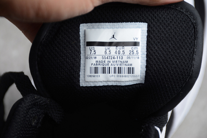 Jordan 1 Mid White Black - 554724-113