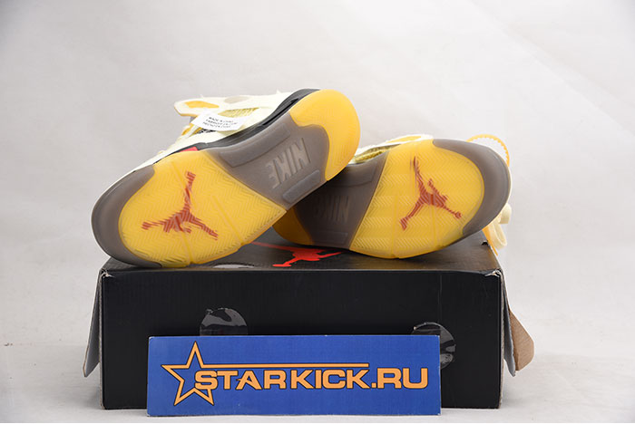 OFF-WHITE x Air Jordan 5 “Sail” DH8565-100