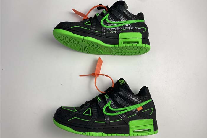 Nike Air Off White Rubber Dunk Black White Green Strike CU6015-001