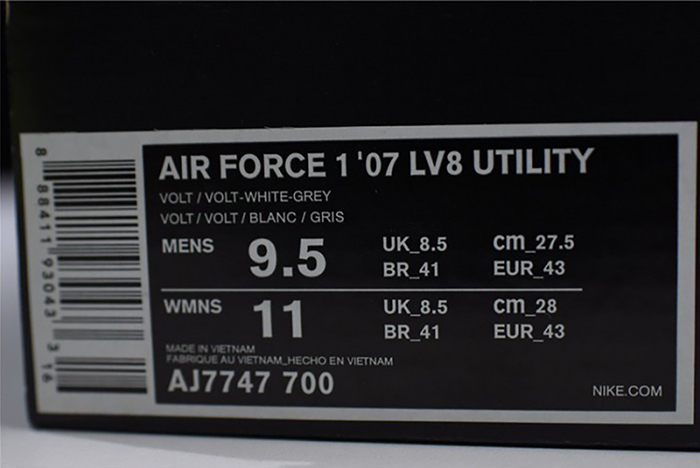Nike Air Force 1 Utility Volt AJ7747-700