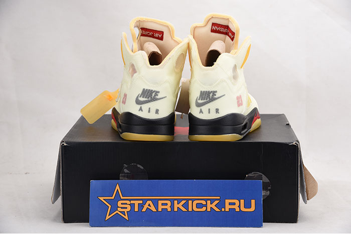 OFF-WHITE x Air Jordan 5 “Sail” DH8565-100