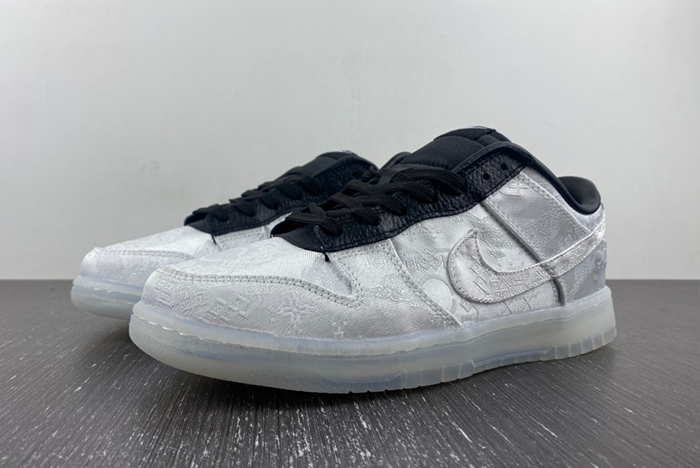 CLOT x fragment x Nike Dunk Low Colorway: White/Black FN0315-110