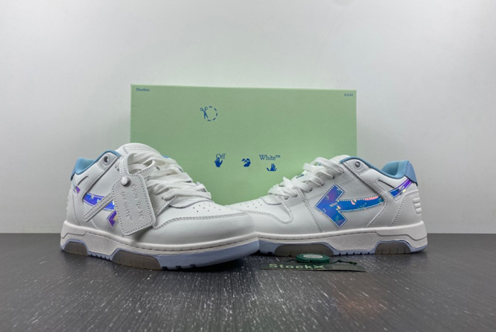 OFF-WHITE Out Of Office White orchid purple discoloration