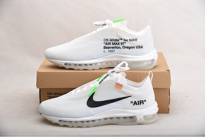 Off White X Air Max 97 The Ten White Cone Ice Blue AJ4585-100