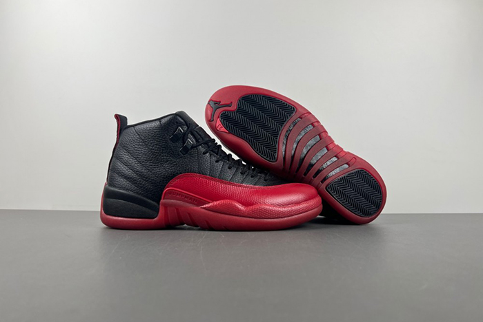 AIR JORDAN 12 “FLU GAME” Black/Varsity Red mens 130690-002