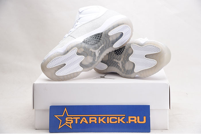 JORDAN 11 RETRO WHITE METALLIC SILVER - AR0715-100