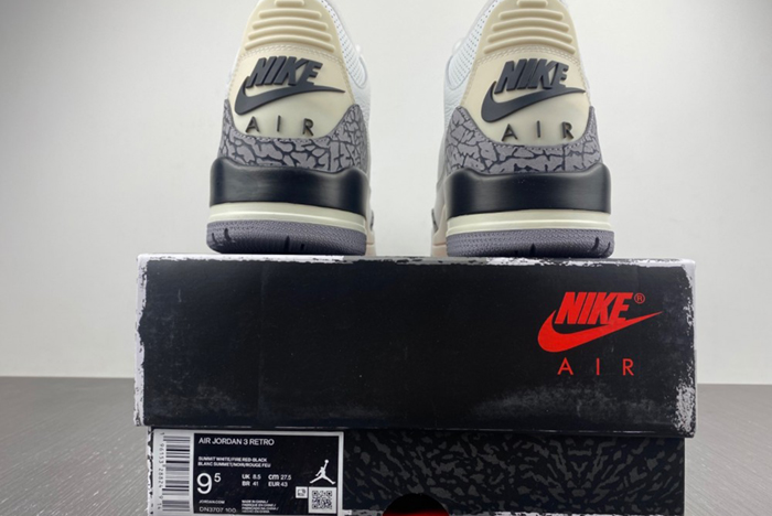 Air Jordan 3 White Cement Reimagined Shoes 2023  DN3707-100