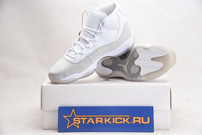 JORDAN 11 RETRO WHITE METALLIC SILVER - AR0715-100