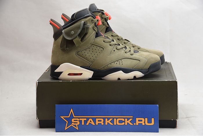 TRAVIS SCOTT AIR JORDAN 6 MEDIUM OLIVE - CN1084-200