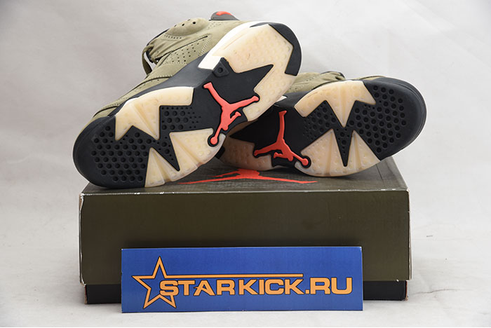 TRAVIS SCOTT AIR JORDAN 6 MEDIUM OLIVE - CN1084-200