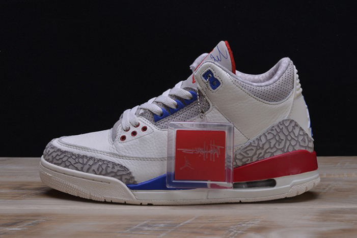 AIR JORDAN 3 RETRO ''CHARITY GAME'' sail red mens 136064-140