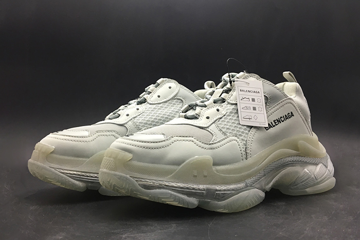 BALENCIAGA TRIPLE S TRAINER ''CLEAR SOLE'' - BALENCIAGA - GREY 541624 W09O1 1705