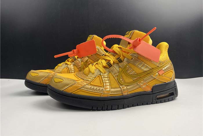 OFF-WHITE x Nike Air Rubber Dunk “University Gold” Black and Yellow CU6015-100