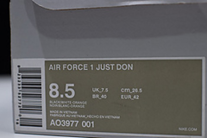 NIKE AIR FORCE 1 LOW "JUST DO IT" PRINT AO3977-001