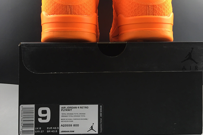 JORDAN 4 RETRO FLYKNIT ORANGE TOTAL - AQ3559-800