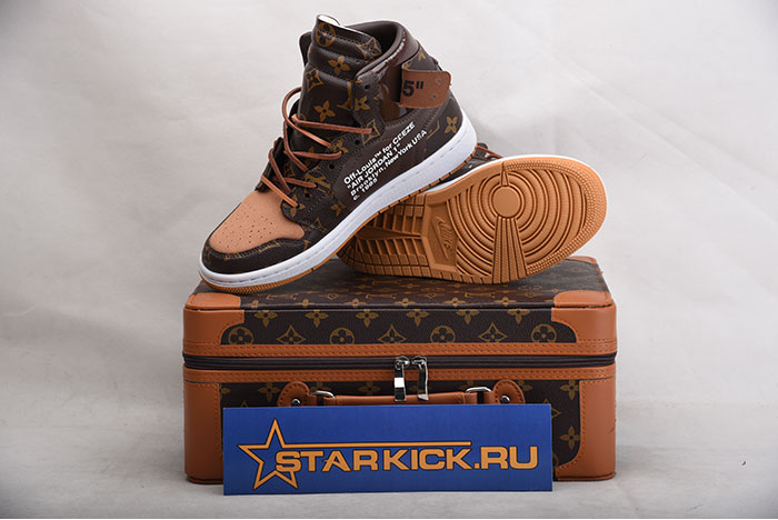Louis Vuitton x Off-White x Air Jordan 1 Customs MENS AQ0818-158