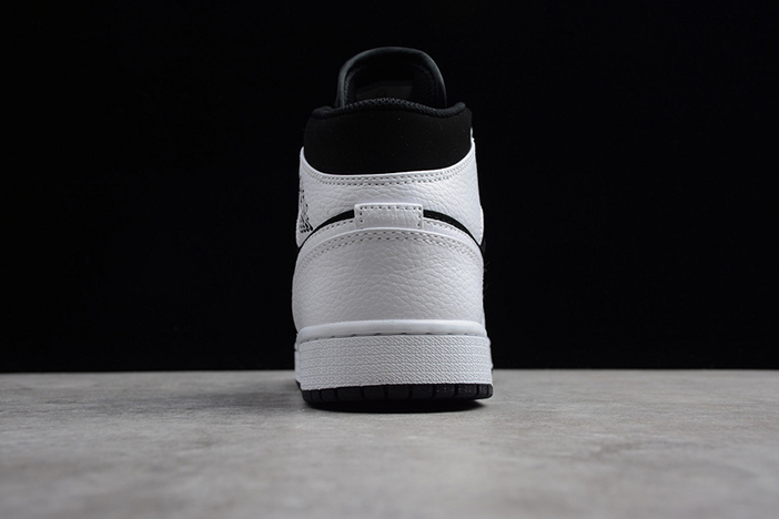 Jordan 1 Mid White Black - 554724-113