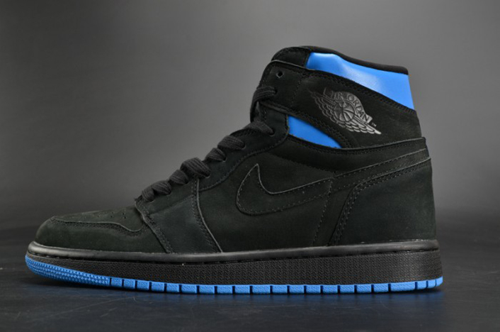 Air Jordan 1 Retro High OG ''Quai 54'' Black/Italy Blue-University Red mens AH1040-054