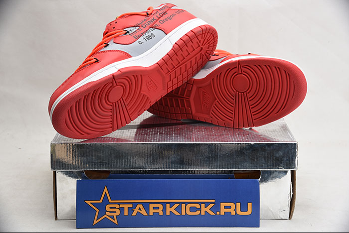 NIKE DUNK LOW OFF-WHITE UNIVERSITY RED - CT0856-600