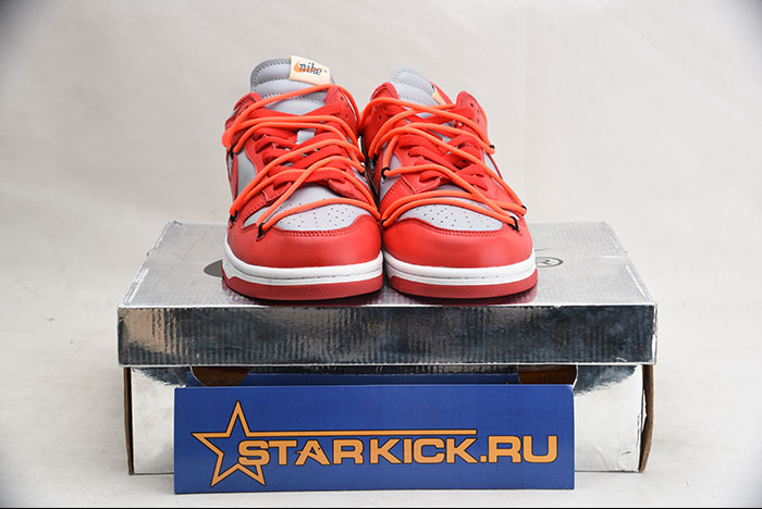 NIKE DUNK LOW OFF-WHITE UNIVERSITY RED - CT0856-600