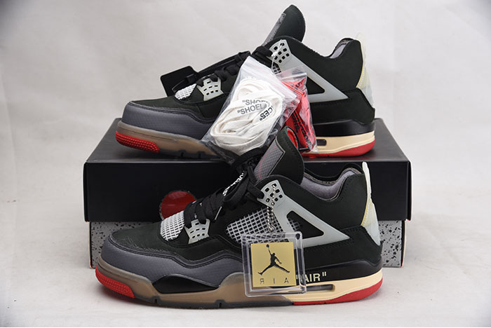 OFF WHITE x Air Jordan 4 “Bred” CV9388 001