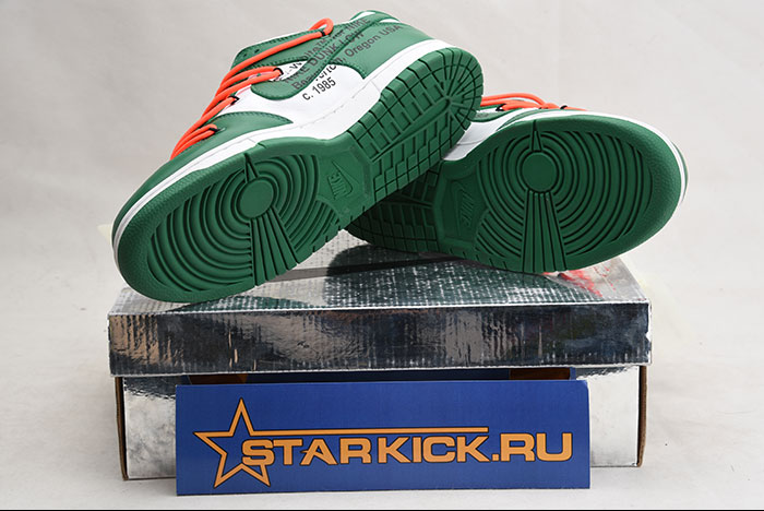 OFF-WHITE NIKE DUNK LOW PINE GREEN CT0856-100