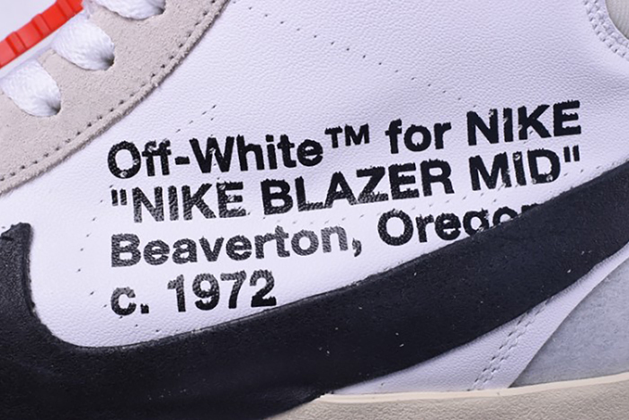 OFF-WHITE x Nike Blazer MID THE TEN 10 Virgil Abloh AA3832-100