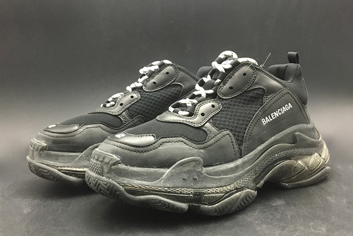 BALENCIAGA TRIPLE S TRAINER ''CLEAR SOLE'' - BALENCIAGA -BLACK 541624 W09O1 1000