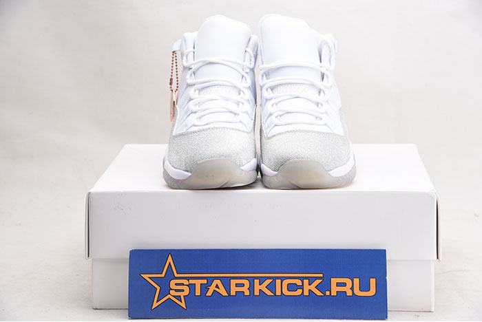 JORDAN 11 RETRO WHITE METALLIC SILVER - AR0715-100